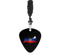 Russian Eagle Map of Russia Fashion Guitar Picks Necklace Music Jewellery Personalized Pendant