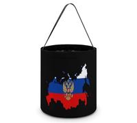 Russian Eagle Map of Russia Halloween Buckets Candy Tote Bag Easter Handbag Decor Party Supplies