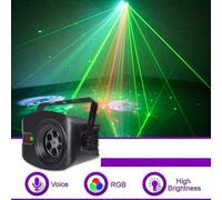 (Russian Federation, One size) New LED Disco DJ Light RGB Stage Effect Light Remote Control Laser Projector Lights with Smart Sound Control for Bar KTV Party