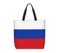 Russian Flag Basic Models Tote Bag With Zipper With Inner Pockets,Laptop Work Tote Bag For Sport,Travel