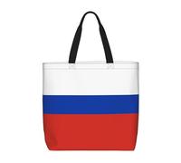 Russian Flag Basic Models Tote Bag With Zipper With Inner Pockets,Laptop Work Tote Bag For Sport,Travel