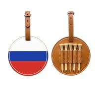 Russian Flag Brown Golf tee Storage Bag - Easy to Carry Around and More efficient in Playing Golf