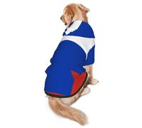 Russian Flag Dog Hoodie for Medium and Large Dogs â€“ Soft Polyester Pet Clothes, Suitable for All Seasons