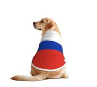 Russian Flag Dog Shirt Vest Dog Clothes- Breathable Cooling for Big Dogs, Sun Protection Comfort Wear for Golden Retriever, Husky, Alaska Outdoor Activities 5X-Large