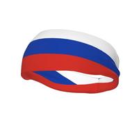 Russian Flag Fashionable Sports Sweat Absorbing Headband for Running Fitness Elastic Breathable All Season Use