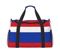 Russian Flag Foldable Travel Duffel Bag Tote Carry On Luggage Bag For Weekend Getaways, For Spontaneous Trips, Black, One Size, Black, One Size