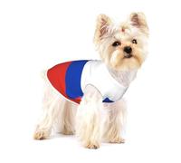 Russian Flag Full Print Cotton Pet Vest M Dog Cat Clothes Soft Elastic Breathable Pullover Pet