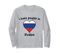 Russian Flag Heart I Have People in Russia Long Sleeve T-Shirt