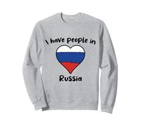 Russian Flag Heart I Have People In Russia Sweatshirt