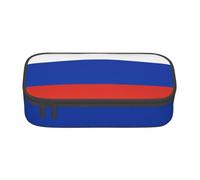Russian Flag Large Capacity Pencil Case Stationery Storage Bag with Zipper Boys Girls Students School