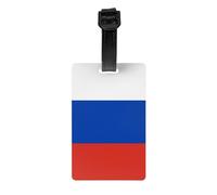 Russian Flag Luggage Tag PVC Anti-Loss Bag Tag with Compact Light Durable Identification Sign