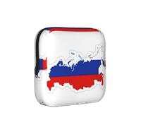 Russian Flag Map Print Multifunctional Storage Bag Pad Bag Skin-Friendly Period Pouch Reusable Tampon Bag for Female