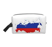 Russian Flag Map Print Toiletry Bag for Men Travel Toiletry Bag, Spacious Capacity Cosmetic Bag for Women