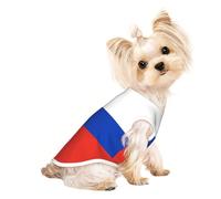 Russian Flag Pet Breathable Sleeveless T-shirt M for Small Dogs and Cats, Soft, Comfortable, Stylish