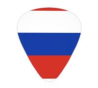 Russian flag print Celluloid Guitar Plectrums for Acoustic Guitar Bass,Guitar Picks with Organizer Box
