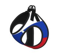 Russian Flag Print Dog Harness and Leash Set,Breathable Adjustable Escape Proof Vest for Dogs, Cats