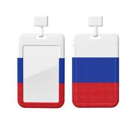 Russian Flag Print ID Card Badge Holder with Breakaway Lanyard,for Teacher Nurse Doctor Staff Office