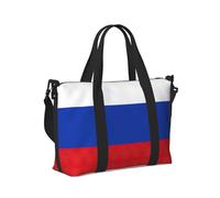 Russian Flag Print Lightweight Carry On Tote Women Men Travel Hand Bag Weekend Vacation Short Trips