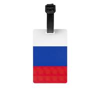 Russian Flag Print Luggage Tags for Suitcases Waterproof Backpack Labels Family Travel Essentials