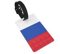 Russian Flag Print Luggage Tags Quick Install Airplane Travel Essentials for Suitcases Durable PVC Bag Tag