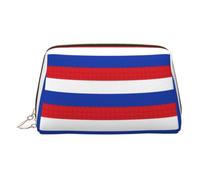 Russian Flag Print Makeup Bag Stylish Cosmetic Bags for Women Daily Use Toiletry Travel Vanity Pouch