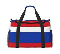 Russian Flag print Overnight Bags for Women and Men Shoulder Bag Carry On Bag for Traveling Travel Essentials, Black, One Size