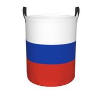 Russian flag Print Round Laundry Hamper Storage Basket Bedroom Daily Home Laundry Sorting Storage