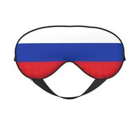Russian Flag Print Silk Like Sleep Eye Mask Comfortable Blindfold Adjustable Soft Eye mask for Sleep