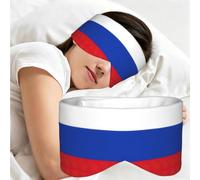 Russian Flag Print Sleep Mask,Coverage Eye Mask,Soft Breathable Blindfold for Travel Nap Work