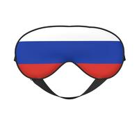 Russian Flag Print Soft Eye Mask – Elastic Nighttime Shade, Light-Proof Blindfolds for Plane, Yoga, Travel