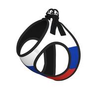 Russian Flag Print Step in Dog Harness and Leash Set,Adjustable Reflective Harness for Small Dogs Cats