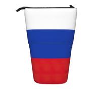 Russian Flag Print Telescopic Pencil Case Portable Bag Makeup Pouch Stationery Organizer Office Travel