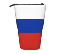 Russian Flag Print Telescopic Pencil Case Portable Bag Makeup Pouch Stationery Organizer Office Travel
