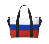 Russian flag print Travel Duffel Bag,workout duffel bag, overnight shoulder Bag,Weekender Bag for Women Men, Black, One Size