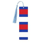 Russian Flag Print Wooden Bookmark Women Men Tassel Book Marks Bookmarks for Book Lovers Reading Accessories