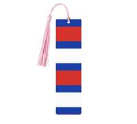 Russian Flag Print Wooden Bookmarks Tassel Bookmark Book Marks Reading Accessories,for Book Lovers Teachers