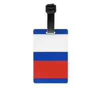 Russian Flag Printed PVC Luggage Tag Travel Anti Lost ID Label Personal Info Tag for Backpack and Suitcase