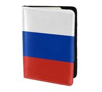 Russian Flag Printing Passport Holder For Travel Must Have,Passport Cover Case For Travel Accessories For Women Men, Black, One Size