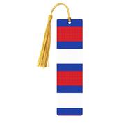 Russian Flag Printing Personalized Wooden Bookmark,Cute Multi Functional Bookmark Meaningful Gift for Book Lovers