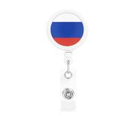 Russian Flag Retractable Badge Holder Light and Durable Wear-Resistant for Daily Work Use