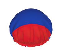Russian Flag Reusable Shower Cap for Women, Double Waterproof Layers Bath Hat, Hair Treatment Essentials