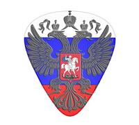 Russian Flag Russian Coat of Arms 12-Pack Guitar Picks, Includes Thin, Medium & Heavy Gauges 3 Sizes for Guitar Electric Acoustic Picks