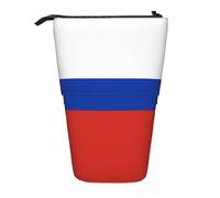 Russian Flag Standing Telescopic Pencil Bag Oxford Cloth Bag Portable for Boys Girls Teens Students Office