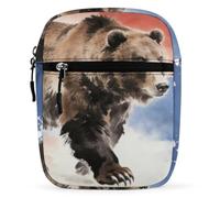 Russian Flag with Bear Small Crossbody Bag for Women Men | Lightweight Shoulder Bags Sling Backpack for Travel Shopping Work