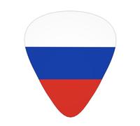 Russian FlagGuitar Picks, 12-Piece Pattern Set, Three Different Thicknesses for Acoustic Electric Guitar and Other Instruments