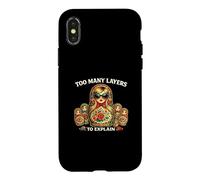Russian Girl Babushka Design Matryoshka Fun Tee For Russians Case for iPhone X/XS