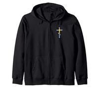 Russian, Greek, Byzantine, Orthodox Cross Zip Hoodie