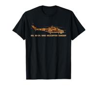Russian HIND Helicopter T-shirt Gift Mil Mi 24 Illustration T-Shirt