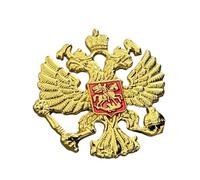 Russian Imperial Eagle Coat of Arms Miniature Light Metal Pin Badge Multicoloured