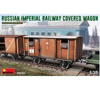 Russian Imperial Railway Covered Wagon 1:35 Plastic Model Kit MINIART